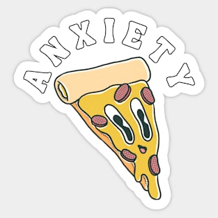 ANXIETY PIZZA | Funny Mental Health, Depression, Anxiety Sticker